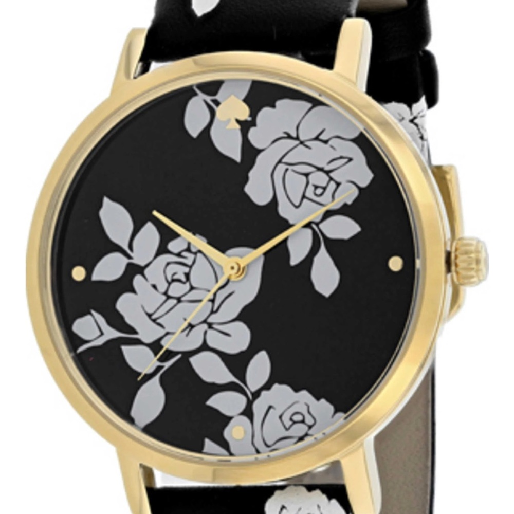 Kate Spade Gold and Black Floral Watch